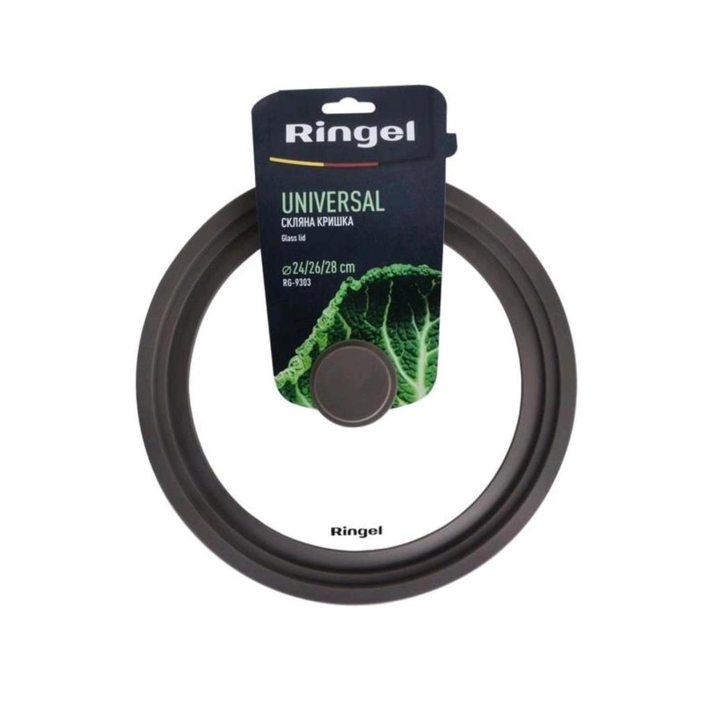 Ringel Universal. Кришка скляна багаторозмірна з силіконом (24*26*28 см)